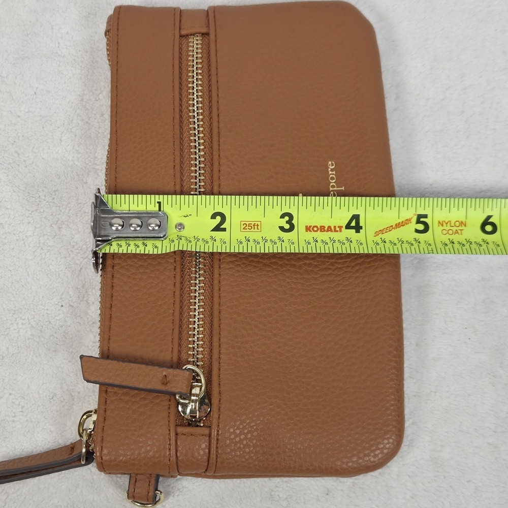 Nanette Lepore Women's Brown Pebbled Faux Leather Zipper Wallet - Picture 10 of 10